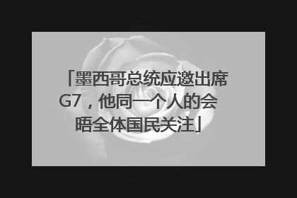 墨西哥总统应邀出席G7，他同一个人的会晤全体国民关注