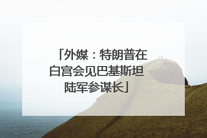 外媒：特朗普在白宫会见巴基斯坦陆军参谋长