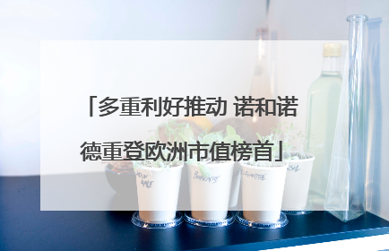 多重利好推动 诺和诺德重登欧洲市值榜首