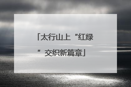 太行山上“红绿”交织新篇章