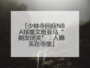 少林寺回应NBA球星文班亚马“剃发闭关”：人确实在寺里