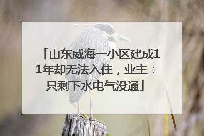 山东威海一小区建成11年却无法入住，业主：只剩下水电气没通