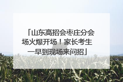 山东高招会枣庄分会场火爆开场！家长考生一早到现场来问招