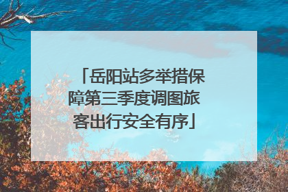岳阳站多举措保障第三季度调图旅客出行安全有序