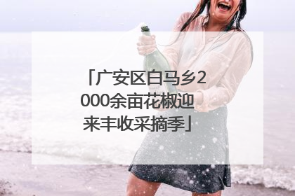广安区白马乡2000余亩花椒迎来丰收采摘季