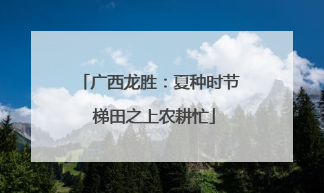 广西龙胜：夏种时节 梯田之上农耕忙