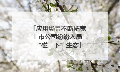 应用场景不断拓宽 上市公司纷纷入局“碰一下”生态