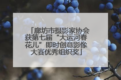 廊坊市摄影家协会获第七届“大运河春花儿”即时创意影像大赛优秀组织奖