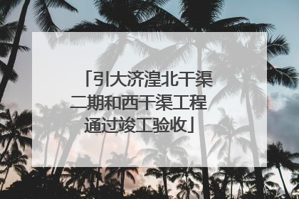 引大济湟北干渠二期和西干渠工程通过竣工验收