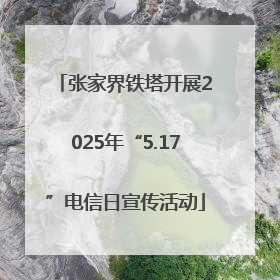 张家界铁塔开展2025年“5.17”电信日宣传活动