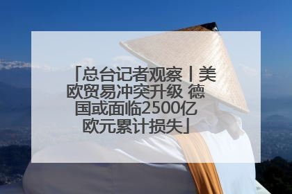 总台记者观察丨美欧贸易冲突升级 德国或面临2500亿欧元累计损失