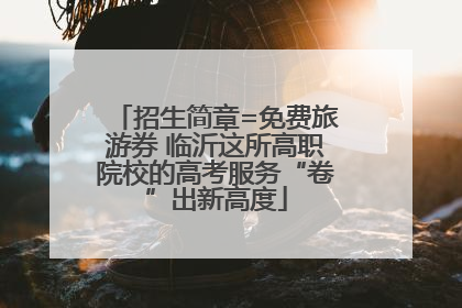 招生简章=免费旅游券 临沂这所高职院校的高考服务“卷”出新高度