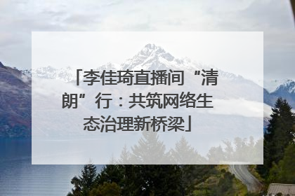 李佳琦直播间“清朗”行：共筑网络生态治理新桥梁