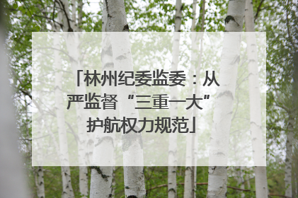 林州纪委监委：从严监督“三重一大” 护航权力规范