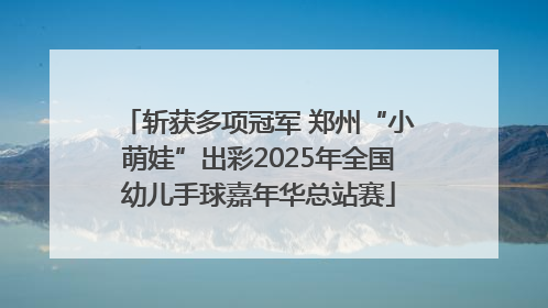 斩获多项冠军 郑州“小萌娃”出彩2025年全国幼儿手球嘉年华总站赛