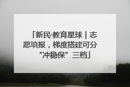新民·教育星球｜志愿填报，梯度搭建可分“冲稳保”三档