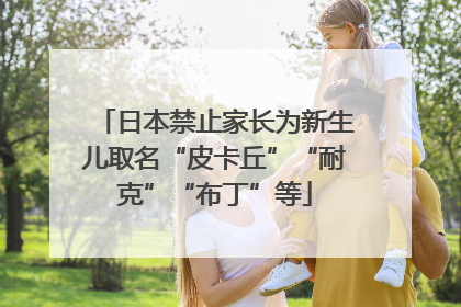 日本禁止家长为新生儿取名“皮卡丘”“耐克”“布丁”等