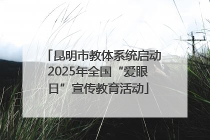 昆明市教体系统启动2025年全国“爱眼日”宣传教育活动