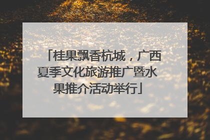 桂果飘香杭城，广西夏季文化旅游推广暨水果推介活动举行