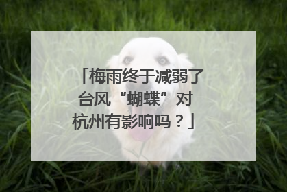 梅雨终于减弱了 台风“蝴蝶”对杭州有影响吗？