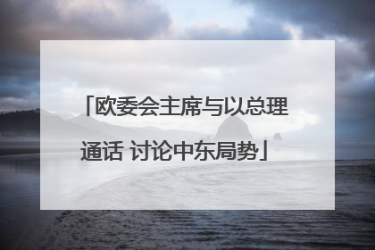欧委会主席与以总理通话 讨论中东局势
