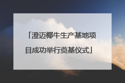 澄迈椰牛生产基地项目成功举行奠基仪式