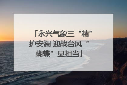 永兴气象三“精”护安澜 迎战台风“蝴蝶”显担当