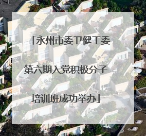 永州市委卫健工委第六期入党积极分子培训班成功举办