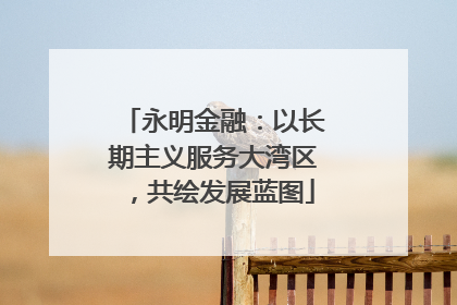 永明金融：以长期主义服务大湾区，共绘发展蓝图