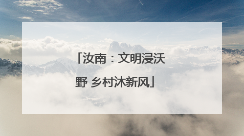 汝南：文明浸沃野 乡村沐新风