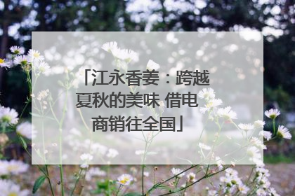 江永香姜：跨越夏秋的美味 借电商销往全国