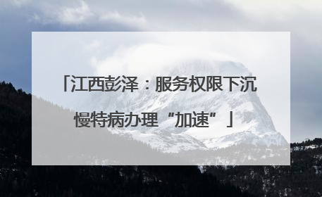 江西彭泽：服务权限下沉 慢特病办理“加速”