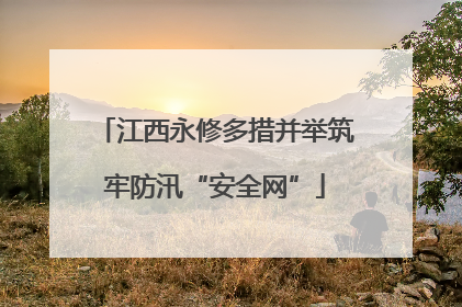 江西永修多措并举筑牢防汛“安全网”