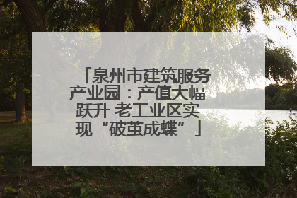 泉州市建筑服务产业园：产值大幅跃升 老工业区实现“破茧成蝶”