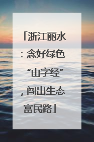 浙江丽水：念好绿色“山字经”，闯出生态富民路