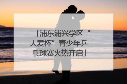 浦东浦兴学区“大爱杯”青少年乒乓球赛火热开启