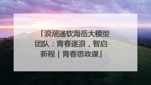 浪潮通软海岳大模型团队：青春逐浪，智启新程｜青春思政课