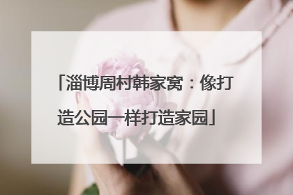 淄博周村韩家窝：像打造公园一样打造家园
