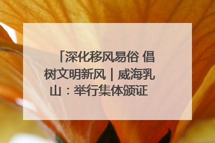 深化移风易俗 倡树文明新风｜威海乳山：举行集体颁证 倡导文明婚俗