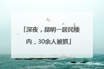 深夜，昆明一居民楼内，30余人被抓