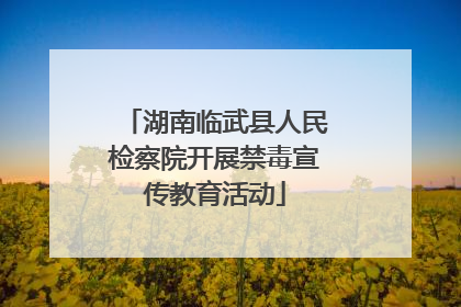 湖南临武县人民检察院开展禁毒宣传教育活动