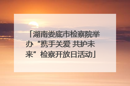 湖南娄底市检察院举办“携手关爱 共护未来”检察开放日活动