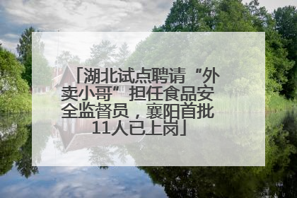 湖北试点聘请“外卖小哥”担任食品安全监督员，襄阳首批11人已上岗