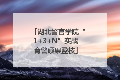 湖北警官学院“1+3+N”实战育警硕果盈枝