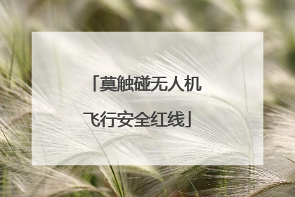 莫触碰无人机飞行安全红线