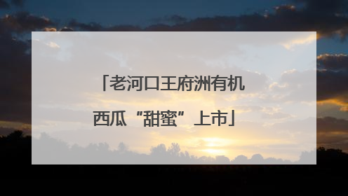 老河口王府洲有机西瓜“甜蜜”上市