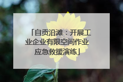 自贡沿滩：开展工业企业有限空间作业应急救援演练