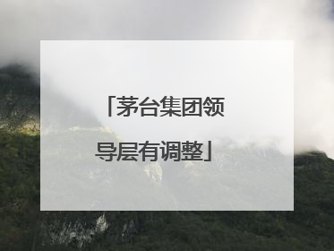 茅台集团领导层有调整