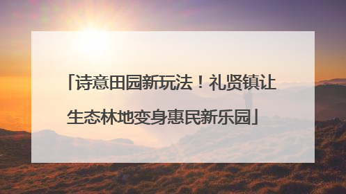 诗意田园新玩法！礼贤镇让生态林地变身惠民新乐园