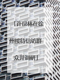 许昆林在徐州接待信访群众并调研